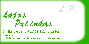 lajos palinkas business card